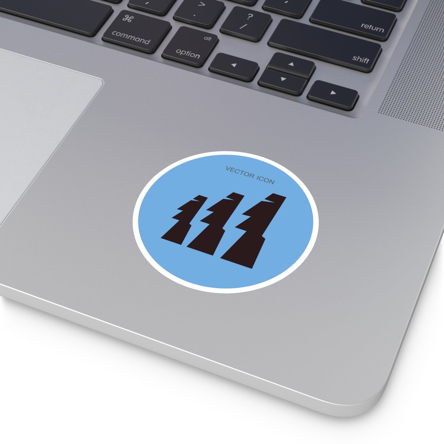 Vector Icon Round Stickers - Stylish Surf Decor