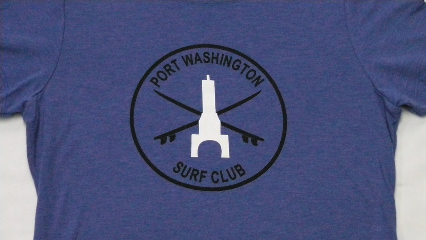 Women's Crew Neck Port Washington Surf Club T-shirt - GREAT LAKES ORIGINAL