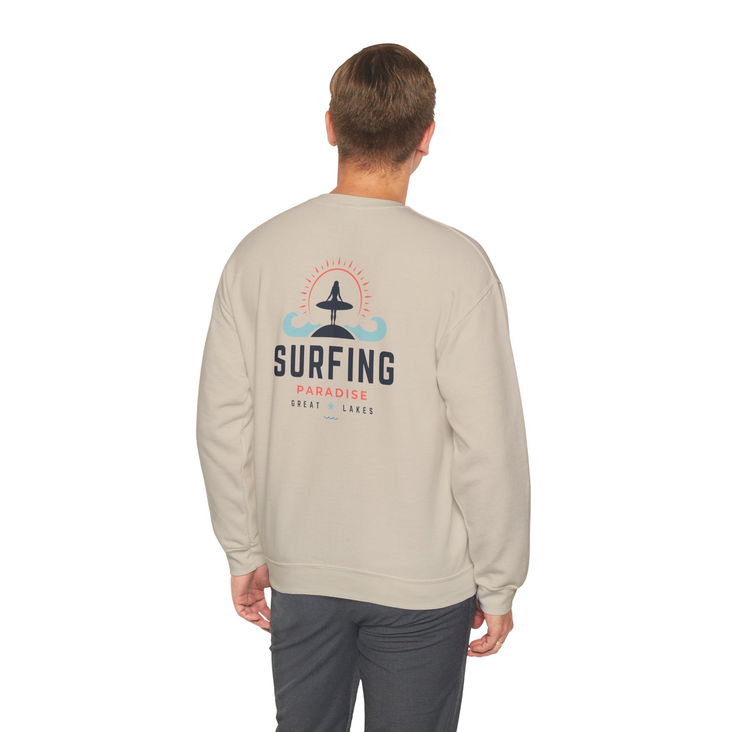 Great Lakes Surfing Paradise Unisex Crewneck Sweatshirt - Great Lakes Surf Fashion