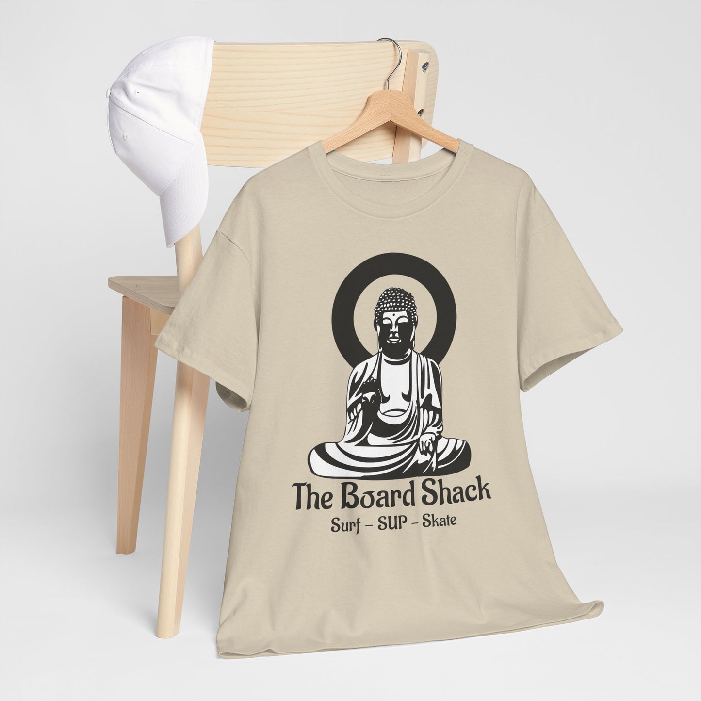 The Board Shack T-Shirt — Zen Buddha Graphic