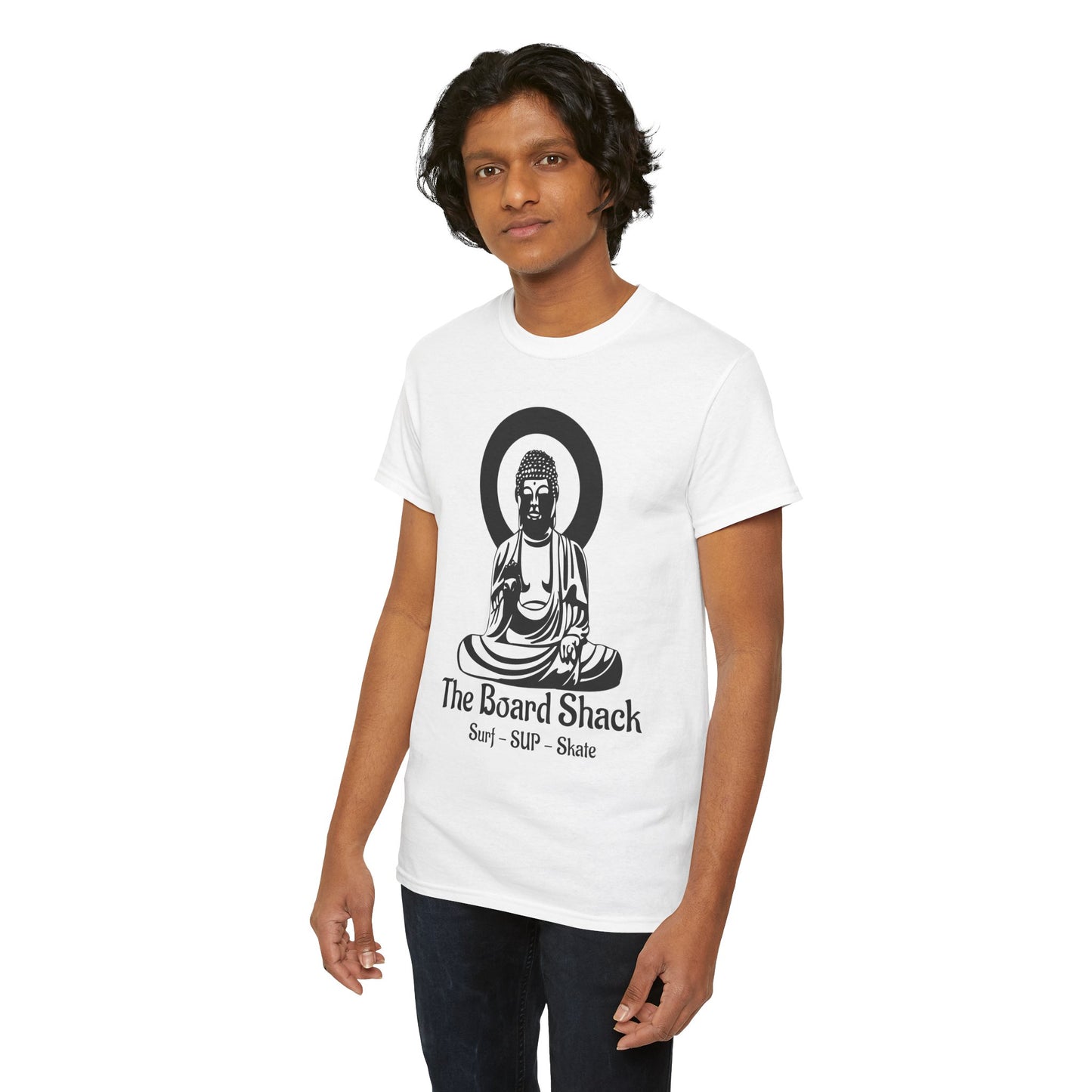 The Board Shack T-Shirt — Zen Buddha Graphic