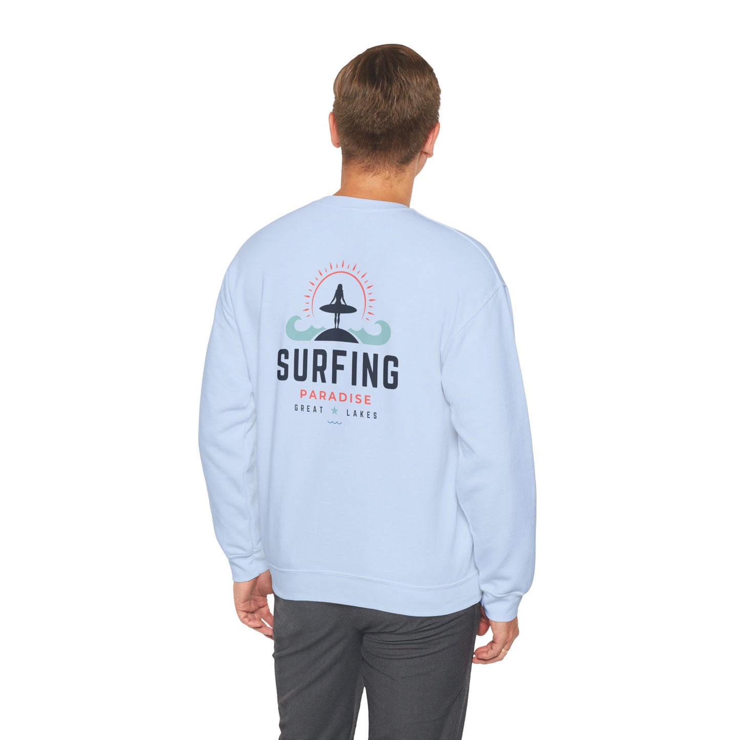 Great Lakes Surfing Paradise Unisex Crewneck Sweatshirt - Great Lakes Surf Fashion