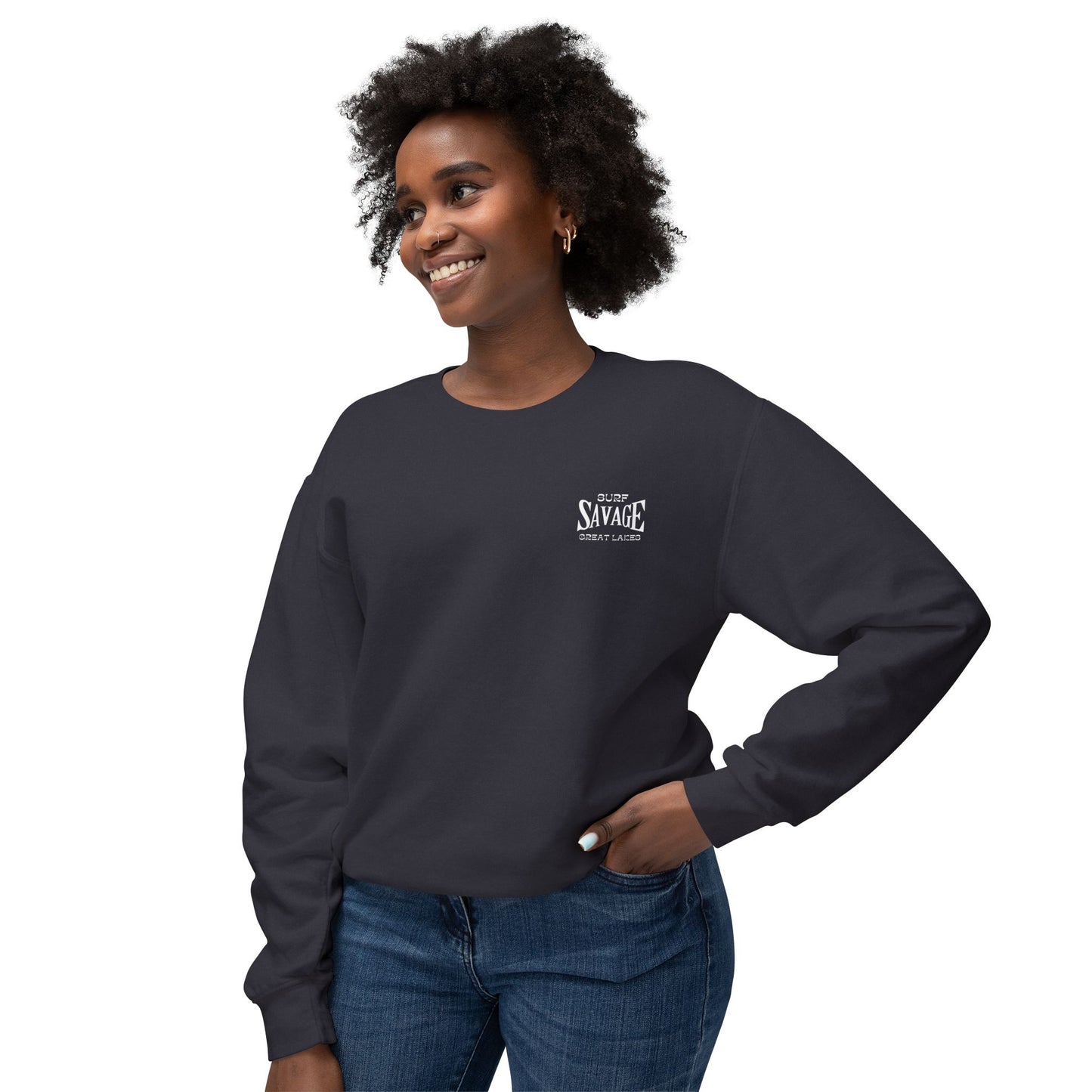 Surf Savage Unisex Crewneck Sweatshirt - Great Lakes Surf Gear