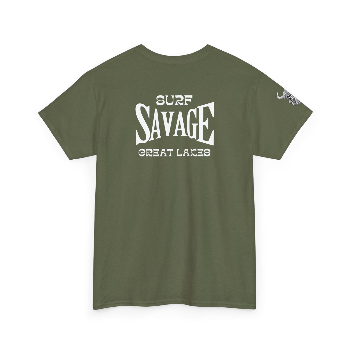 Surf Savage Unisex Heavy Cotton Tee - Great Lakes Surf Gear