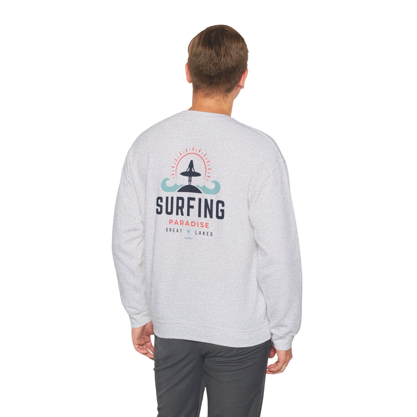 Great Lakes Surfing Paradise Unisex Crewneck Sweatshirt - Great Lakes Surf Fashion