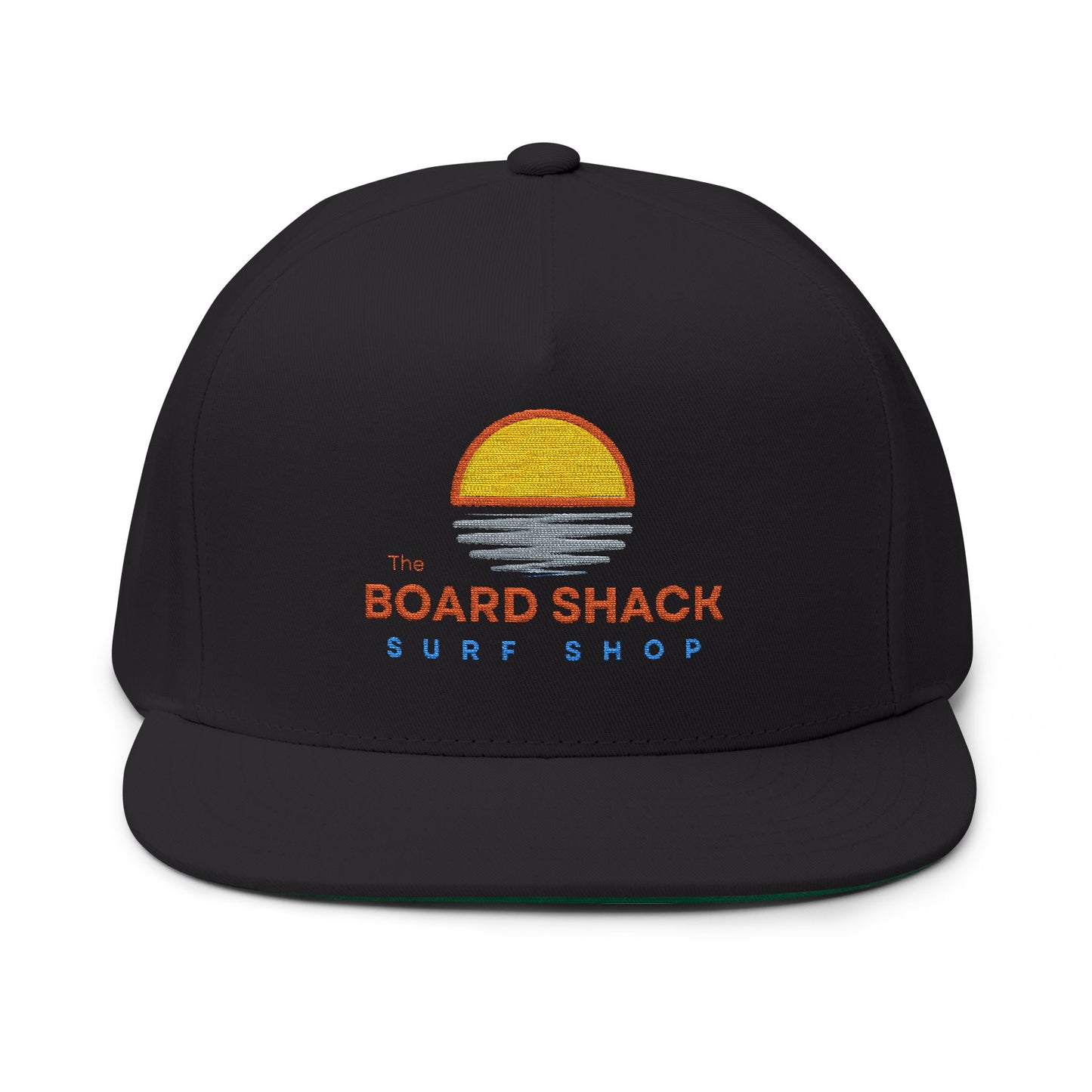 The Board Shack Surf Shop Embroidered Flat Bill Cap
