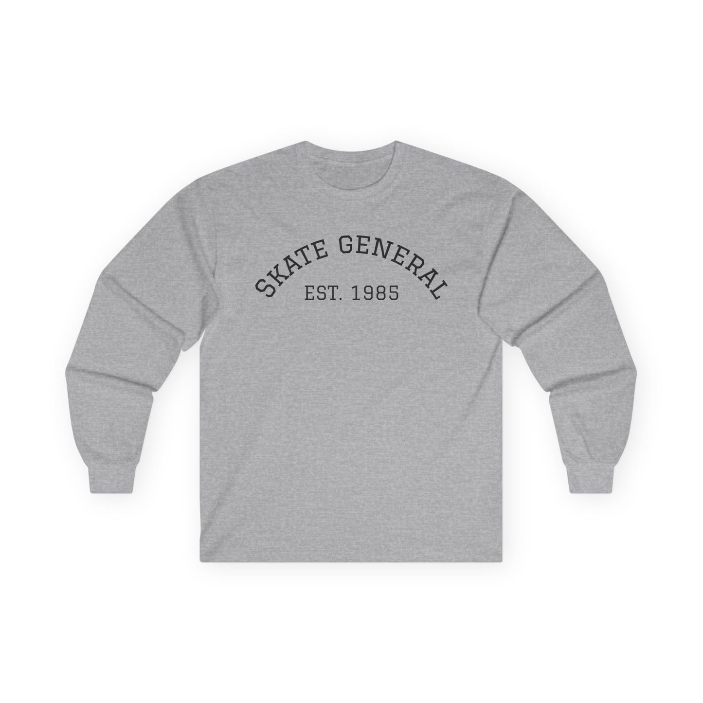 The Board Shack Skate General Long Sleeve Tee - Unisex Retro Skatewear with Skull Design