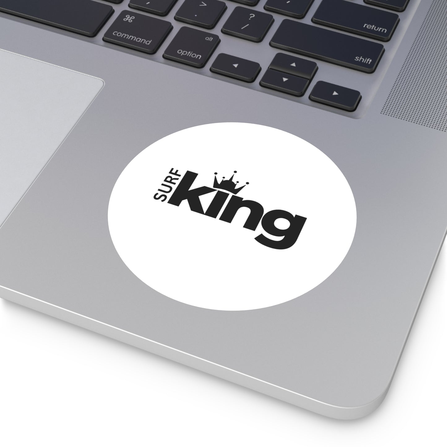 Surf King Round Vinyl Sticker — Waterproof Surfboard Decal