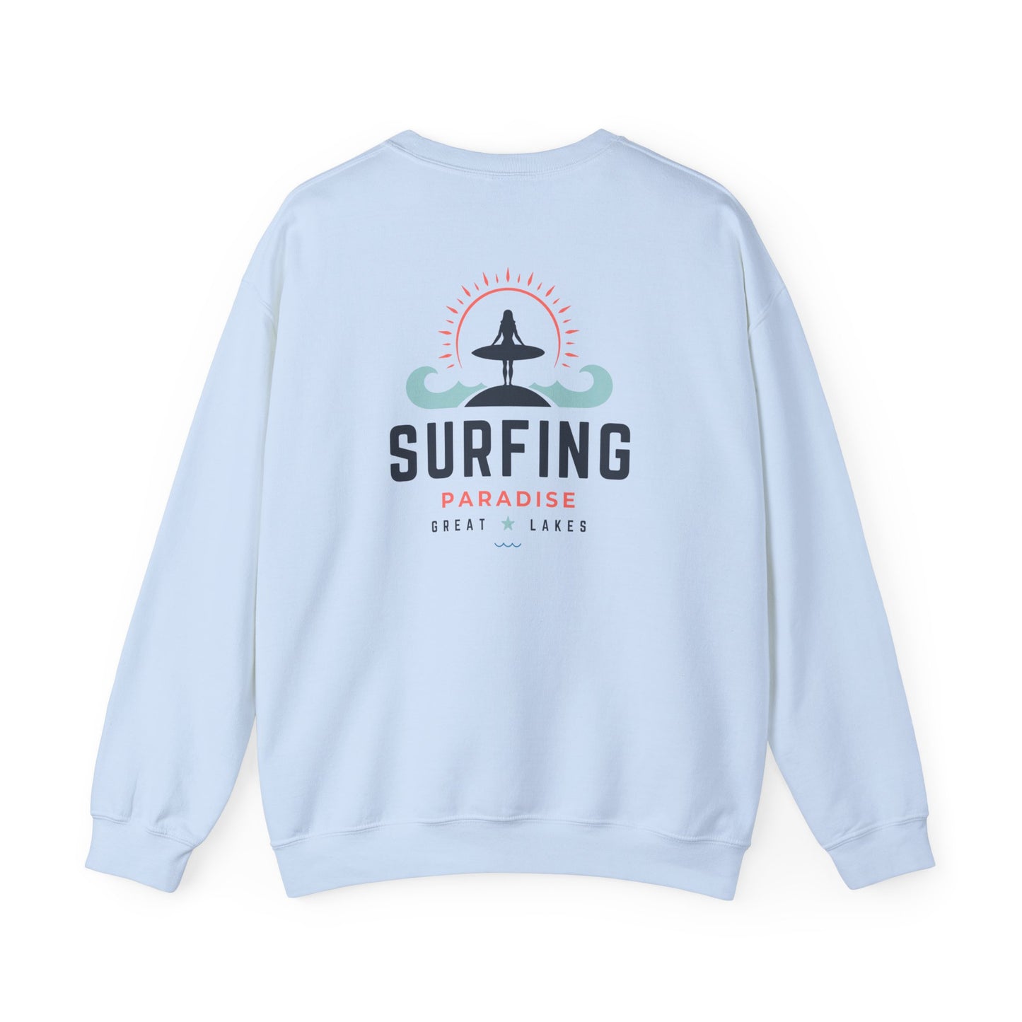 Great Lakes Surfing Paradise Unisex Crewneck Sweatshirt - Great Lakes Surf Fashion
