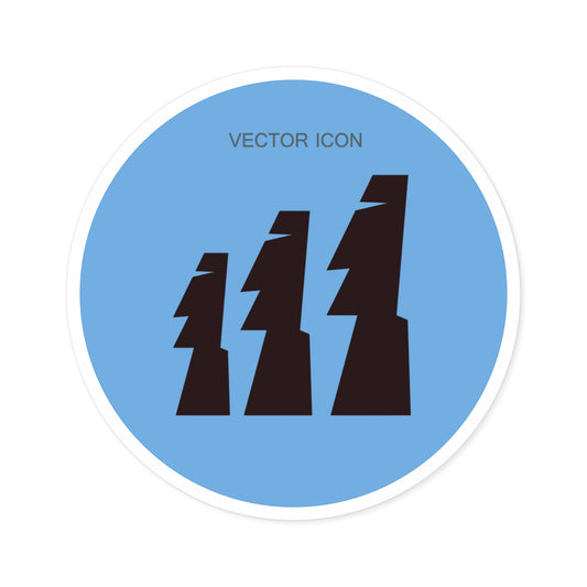 Vector Icon Round Stickers - Stylish Surf Decor