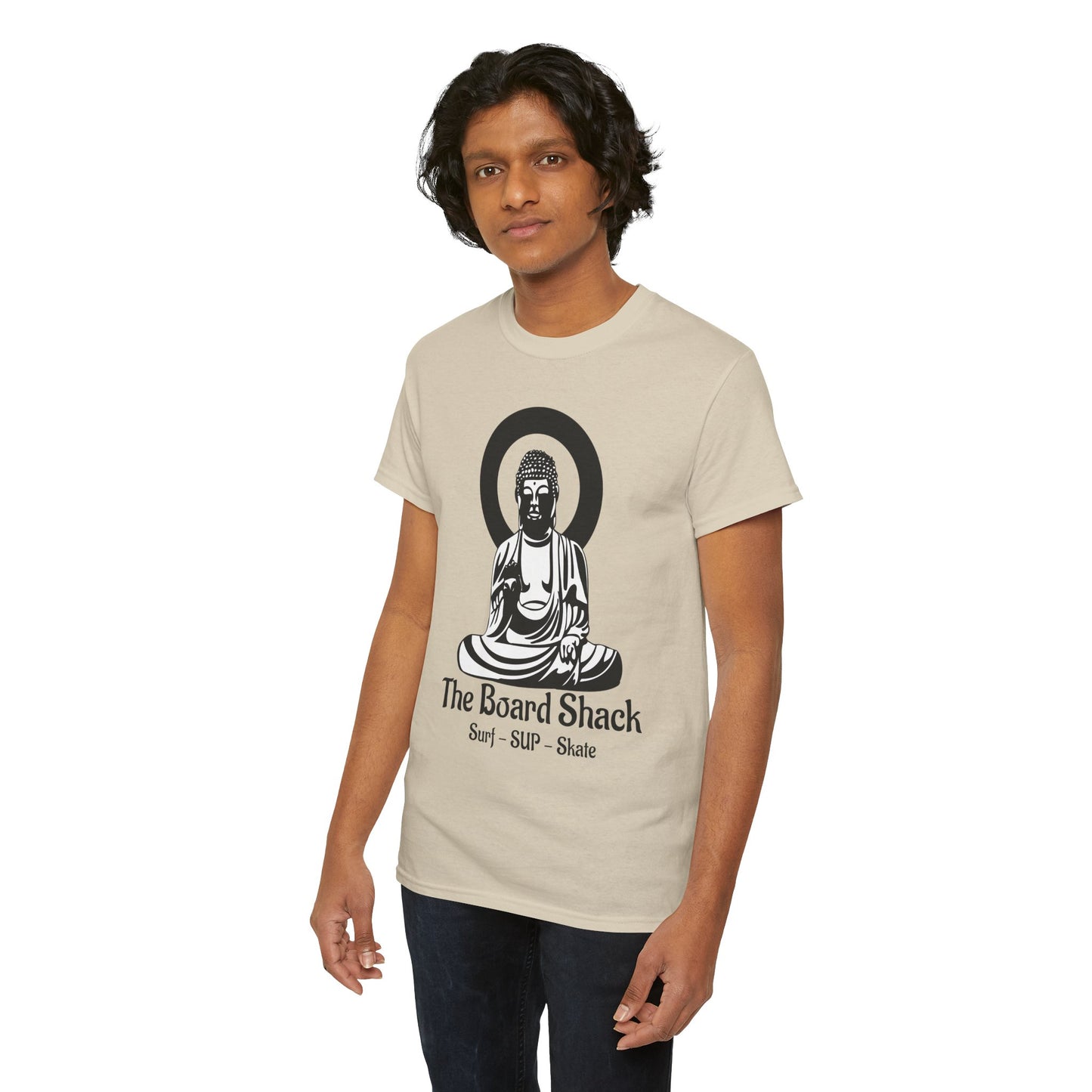 The Board Shack T-Shirt — Zen Buddha Graphic