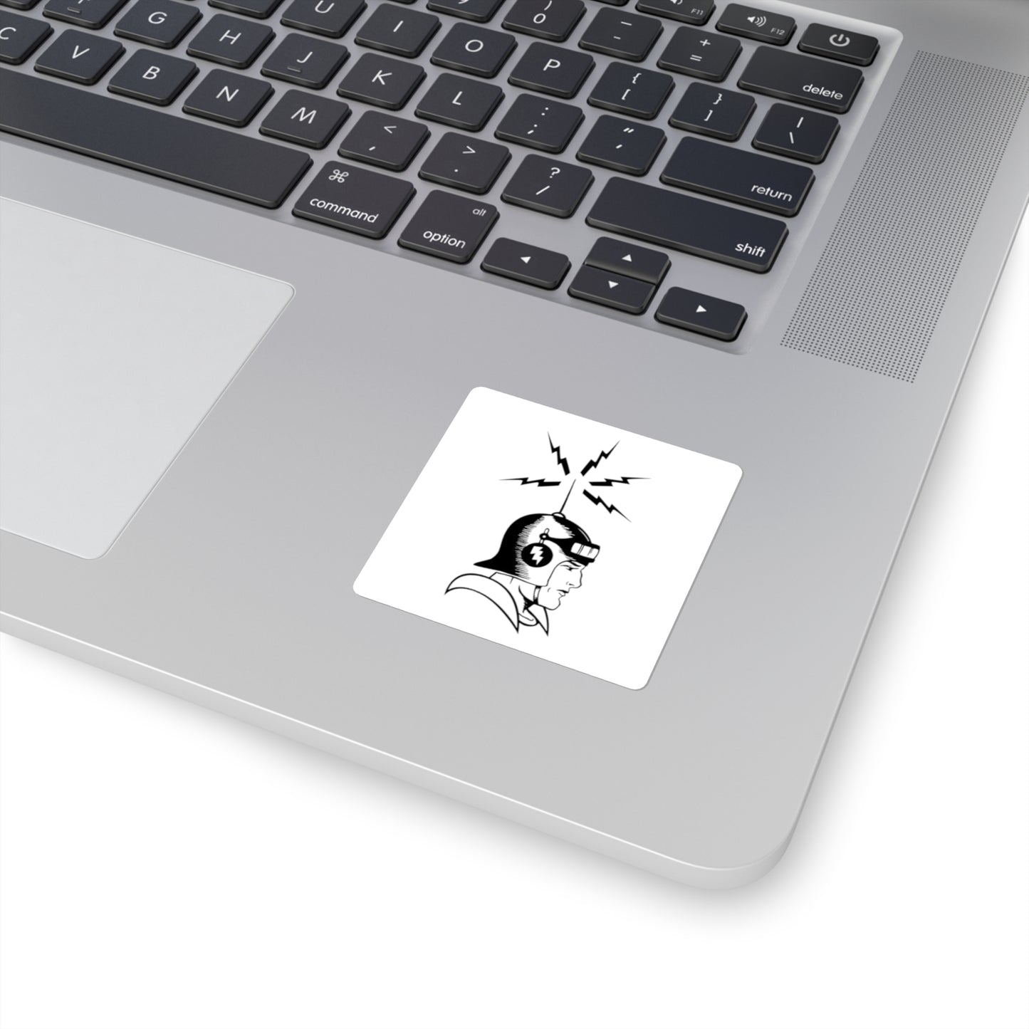 Cosmic Radio Operator Square Stickers - Retro Vibe for Surf & Tech Enthusiasts