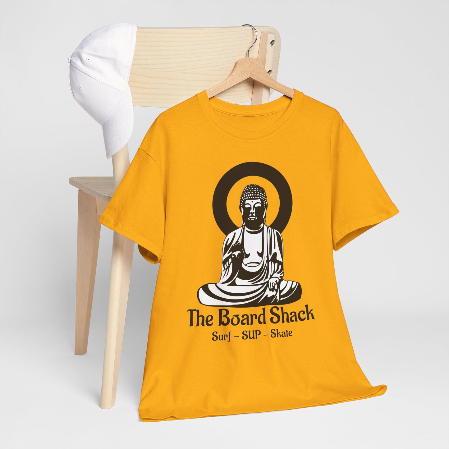 The Board Shack T-Shirt — Zen Buddha Graphic