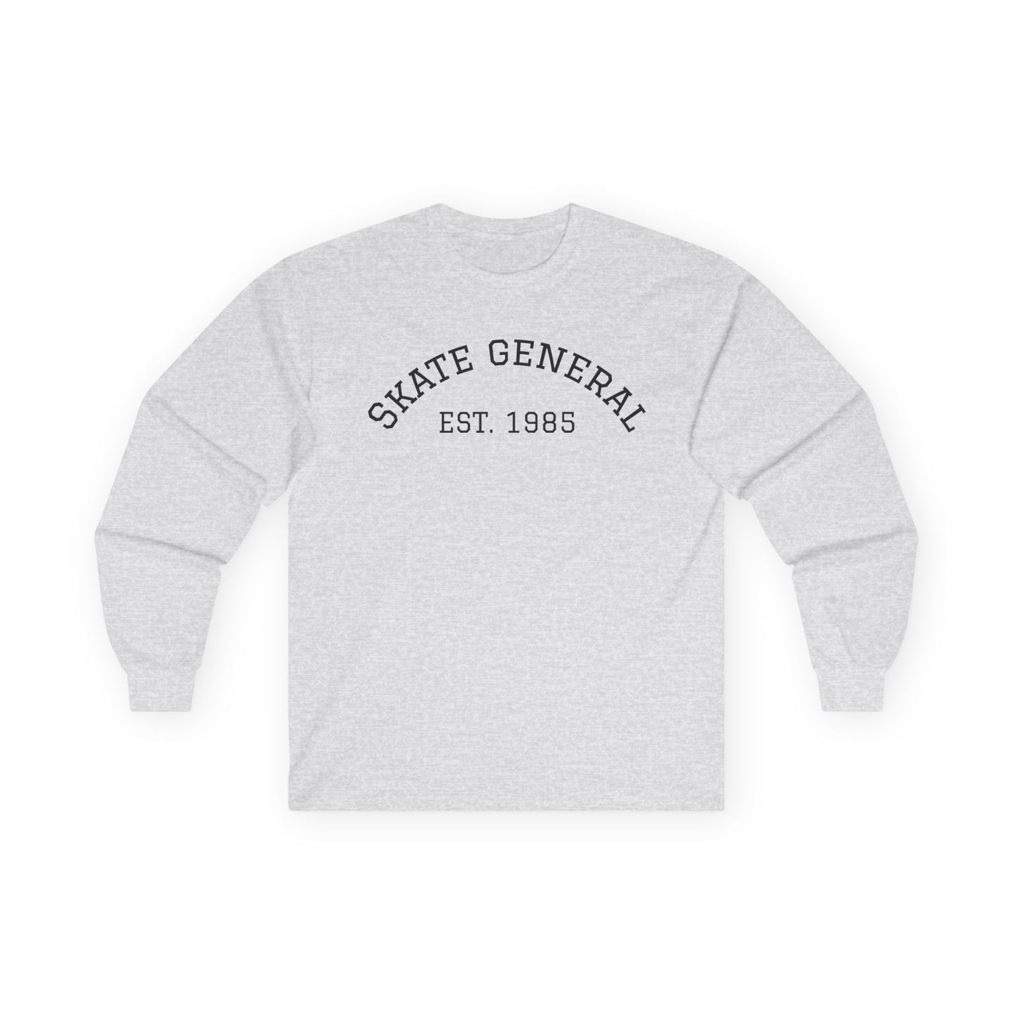 The Board Shack Skate General Long Sleeve Tee - Unisex Retro Skatewear with Skull Design