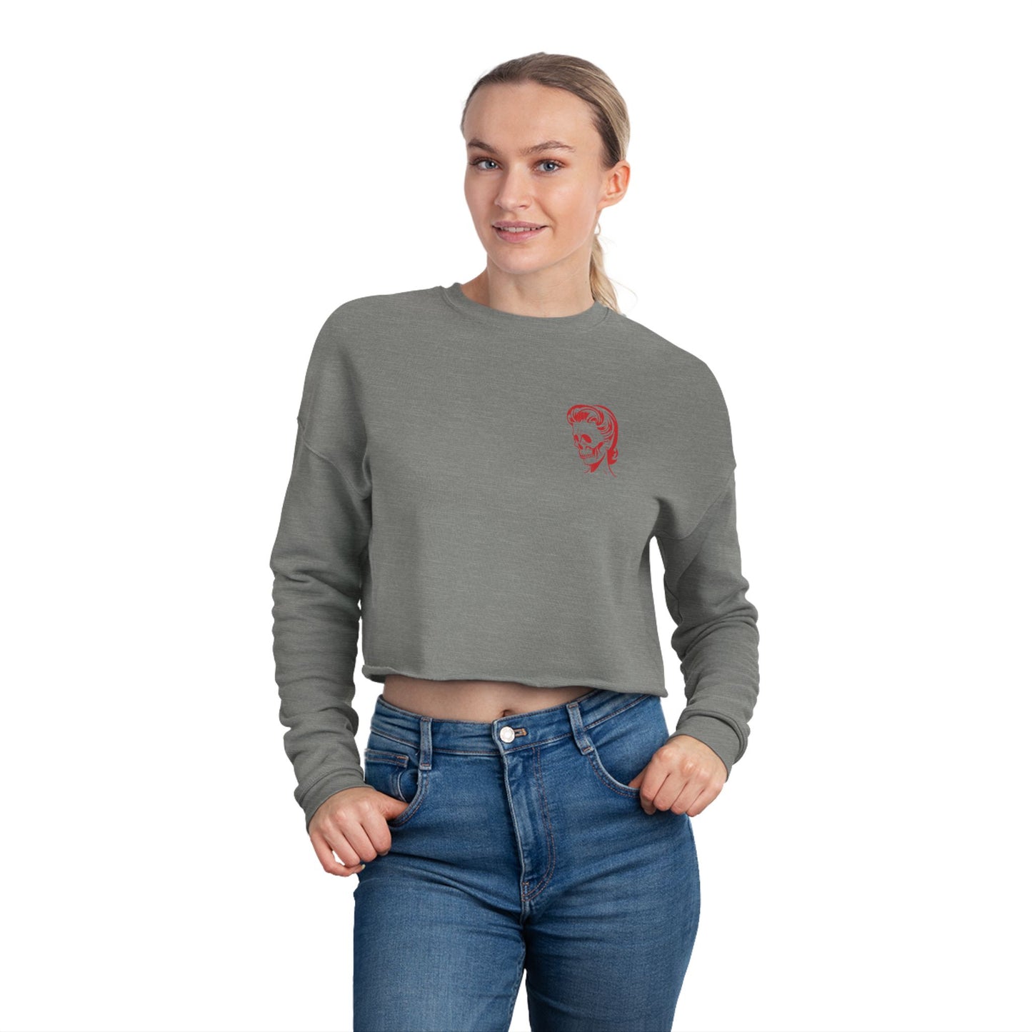 Gnarly Surfer Girl Cropped Sweatshirt - Cool and Trendy Fashion for Beach Lovers