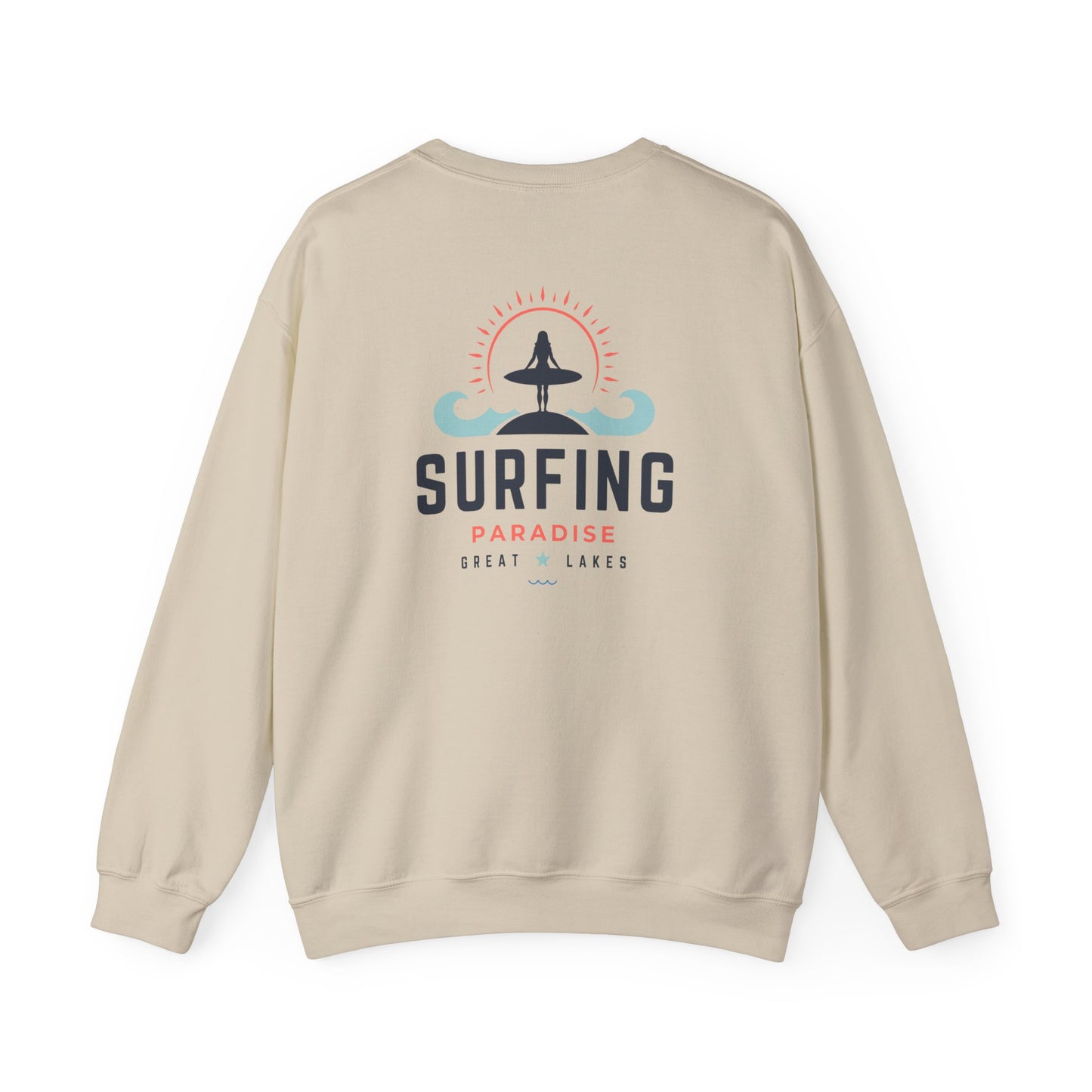 Great Lakes Surfing Paradise Unisex Crewneck Sweatshirt - Great Lakes Surf Fashion