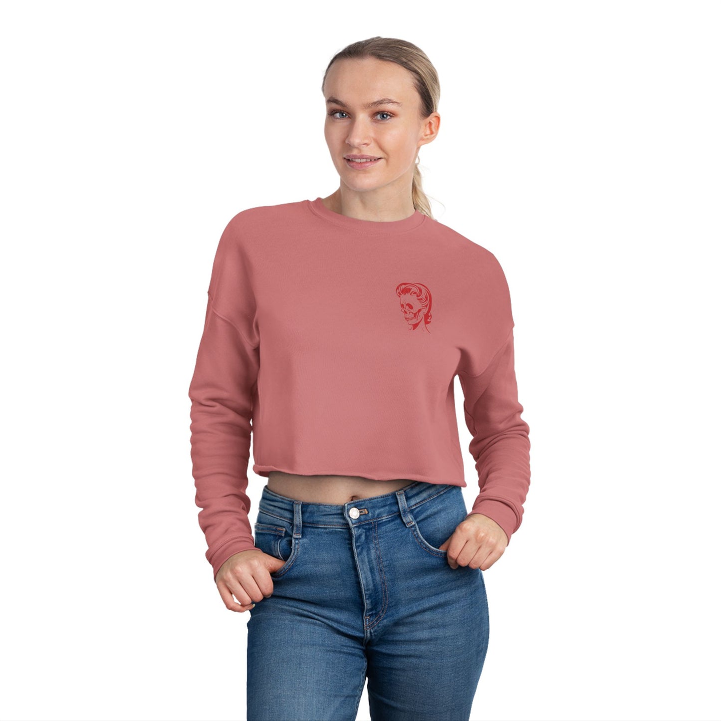 Gnarly Surfer Girl Cropped Sweatshirt - Cool and Trendy Fashion for Beach Lovers