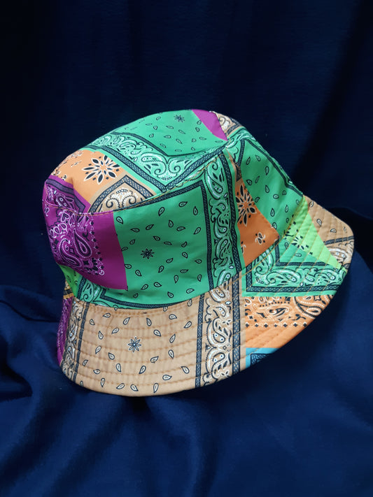 Quilted Paisley Bucket Hat