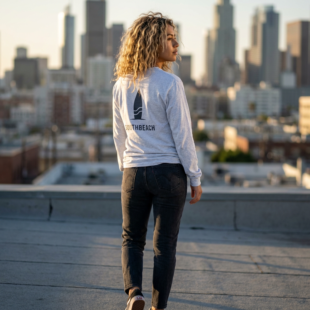 South Beach Surf Logo Long Sleeve Tee