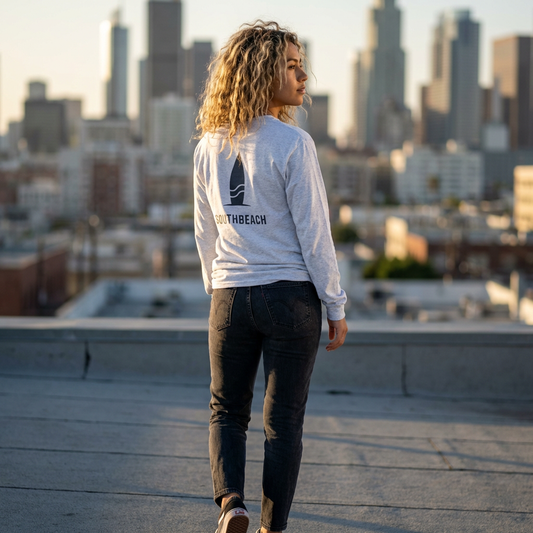 South Beach Surf Logo Long Sleeve Tee