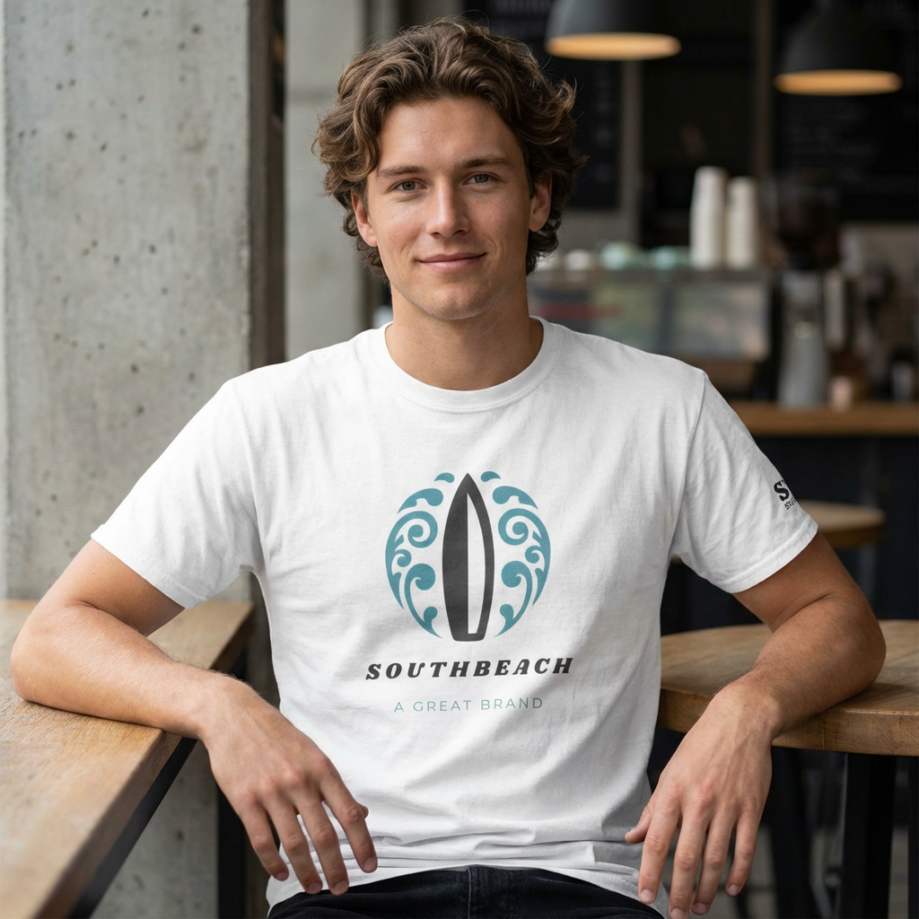 South Beach Surfboard Graphic T-Shirt
