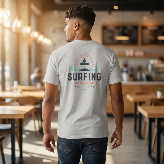 Great Lakes Surfing Paradise Unisex Softstyle T-Shirt - Relaxed Fit for Beach Lovers