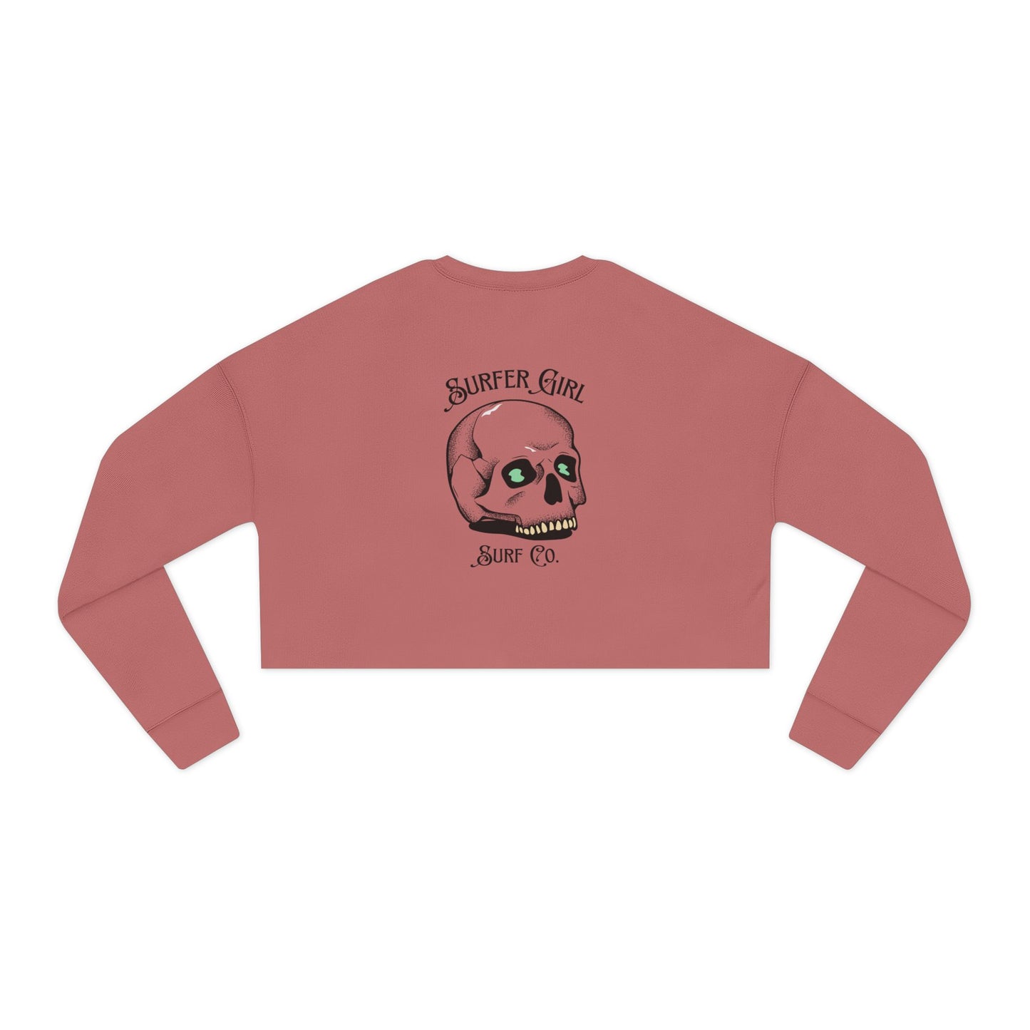 Gnarly Surfer Girl Cropped Sweatshirt - Cool and Trendy Fashion for Beach Lovers