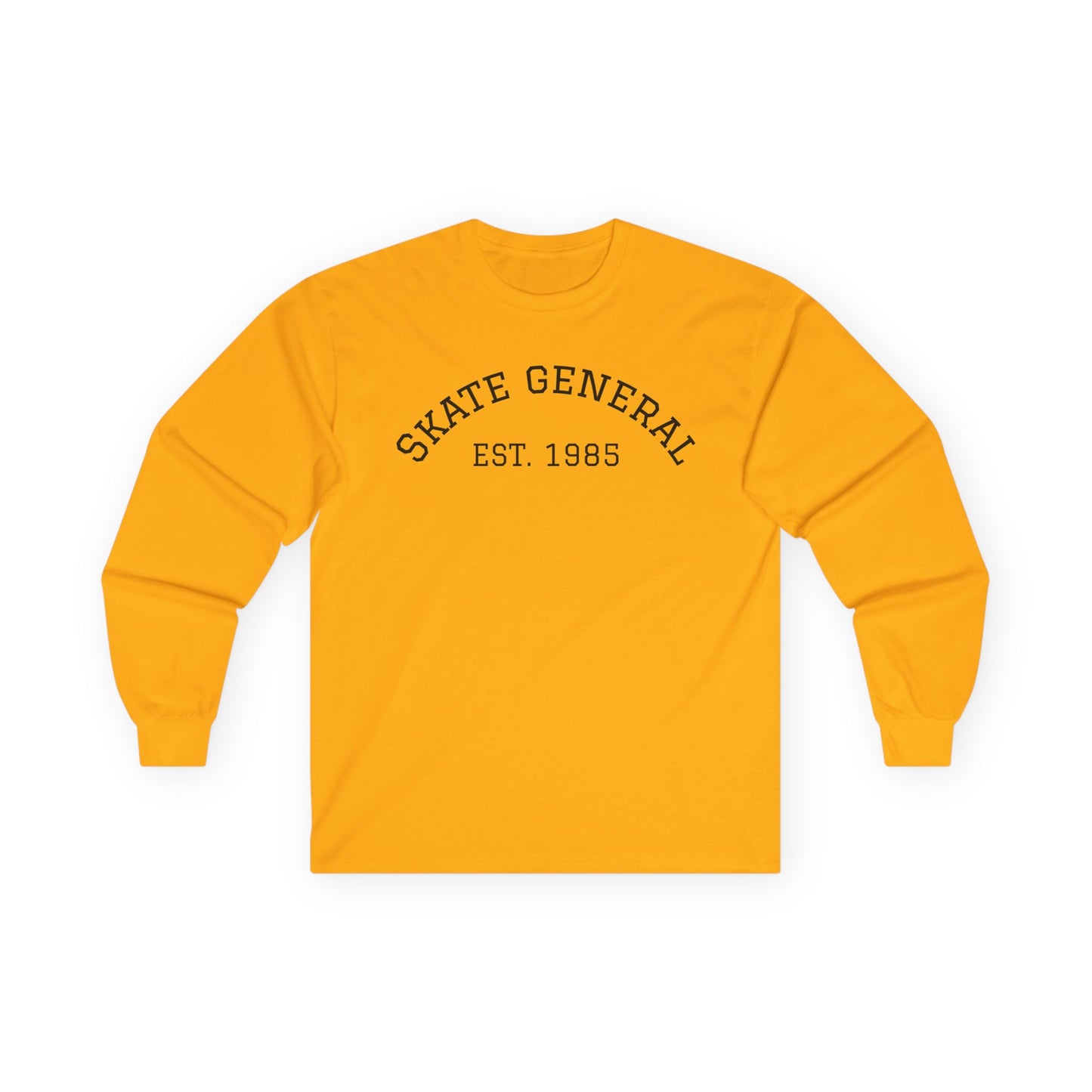 The Board Shack Skate General Long Sleeve Tee - Unisex Retro Skatewear with Skull Design