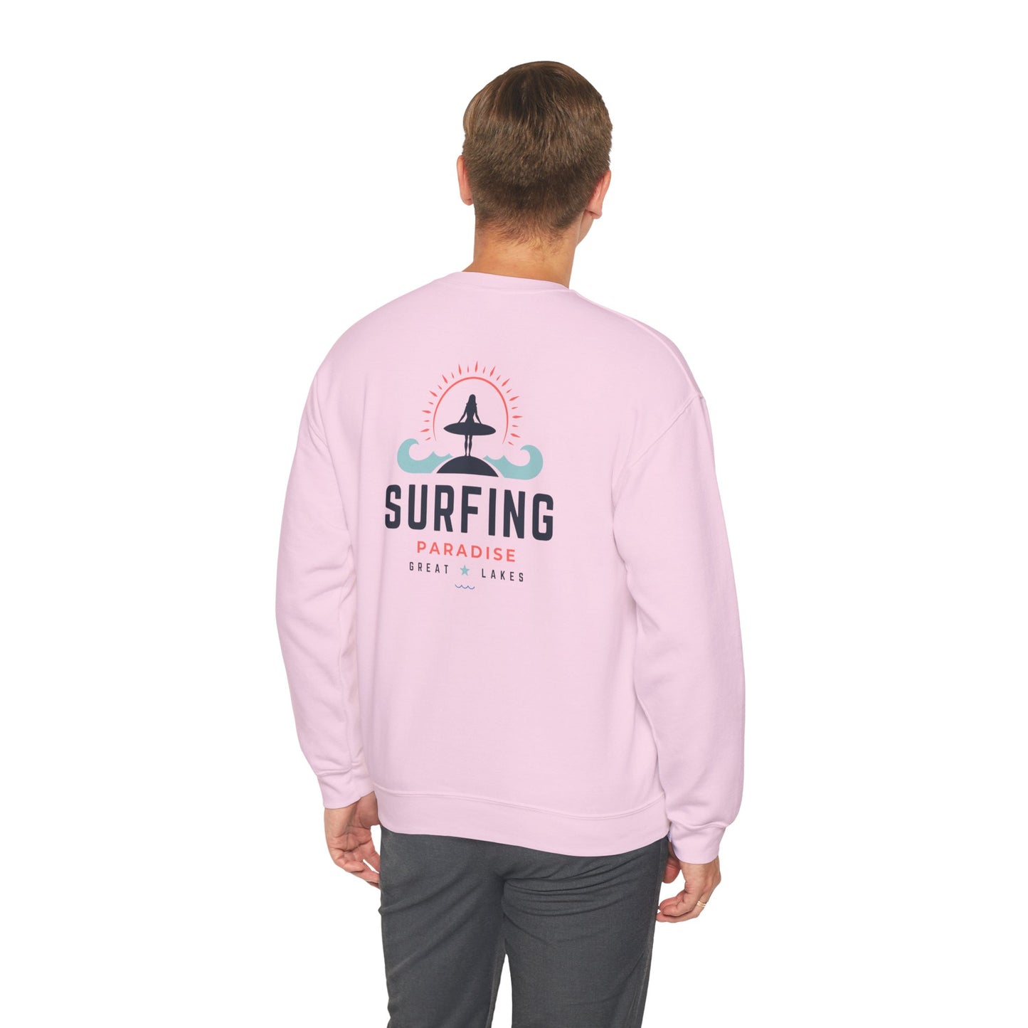 Great Lakes Surfing Paradise Unisex Crewneck Sweatshirt - Great Lakes Surf Fashion