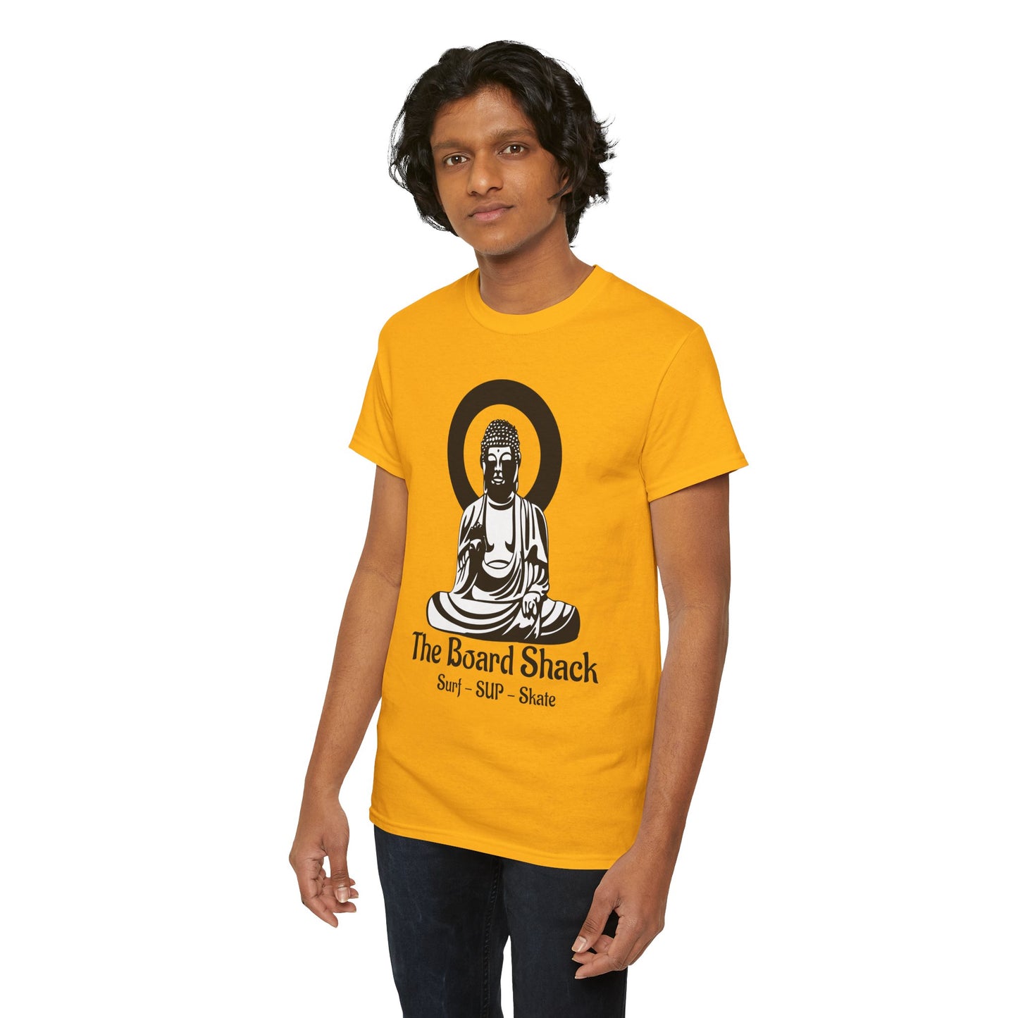 The Board Shack T-Shirt — Zen Buddha Graphic