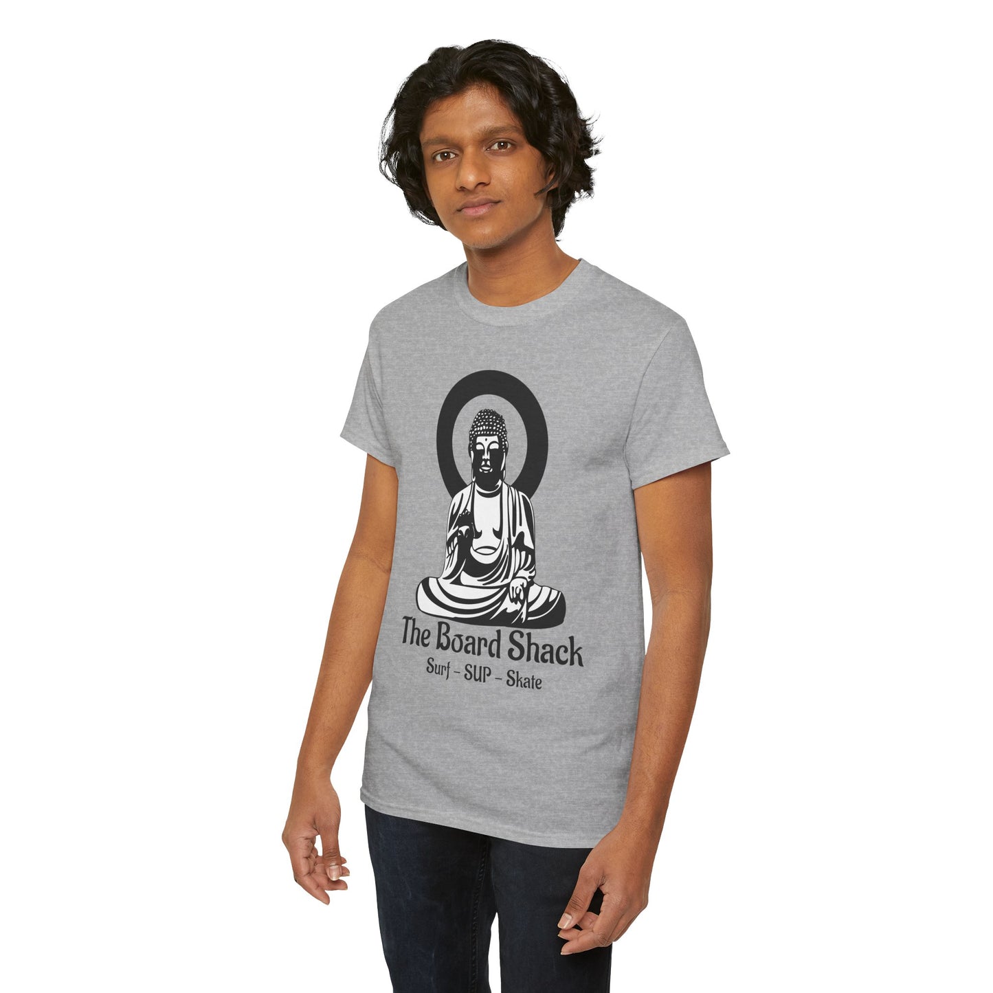 The Board Shack T-Shirt — Zen Buddha Graphic