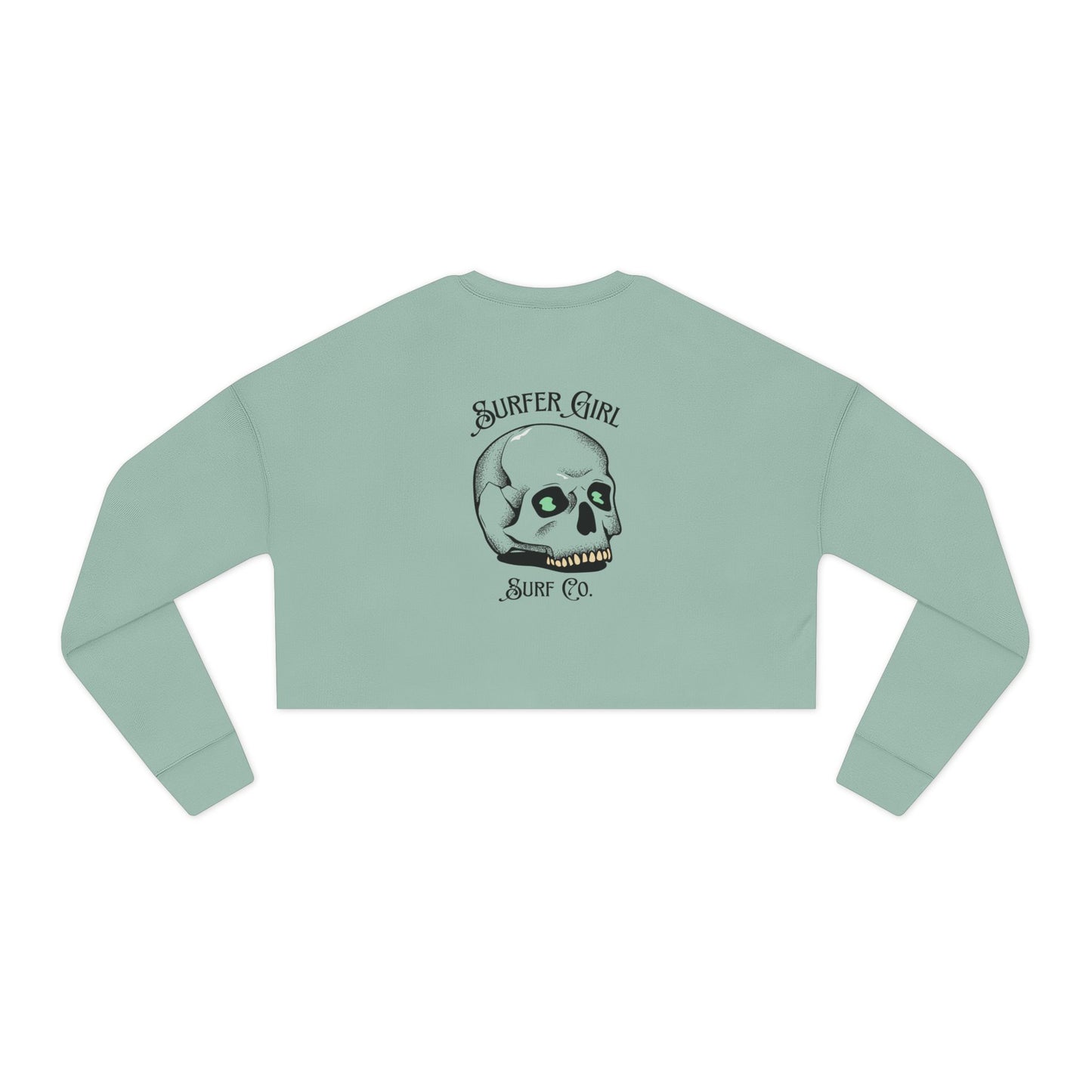 Gnarly Surfer Girl Cropped Sweatshirt - Cool and Trendy Fashion for Beach Lovers