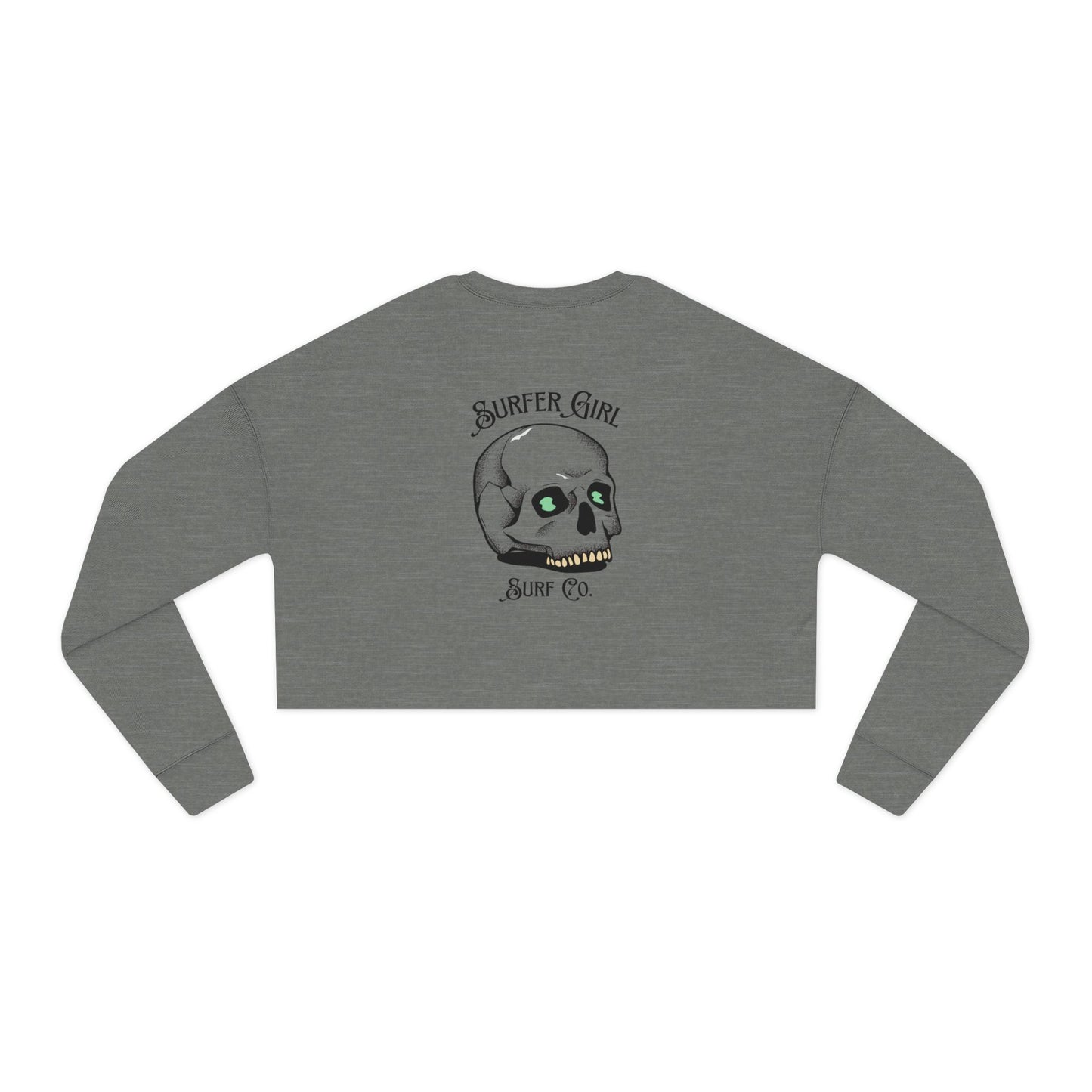 Gnarly Surfer Girl Cropped Sweatshirt - Cool and Trendy Fashion for Beach Lovers