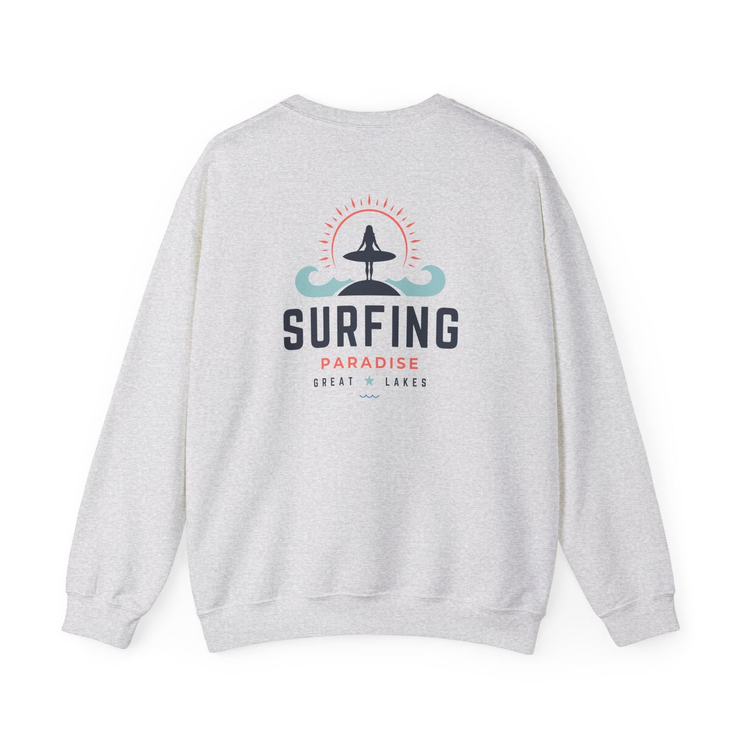 Great Lakes Surfing Paradise Unisex Crewneck Sweatshirt - Great Lakes Surf Fashion