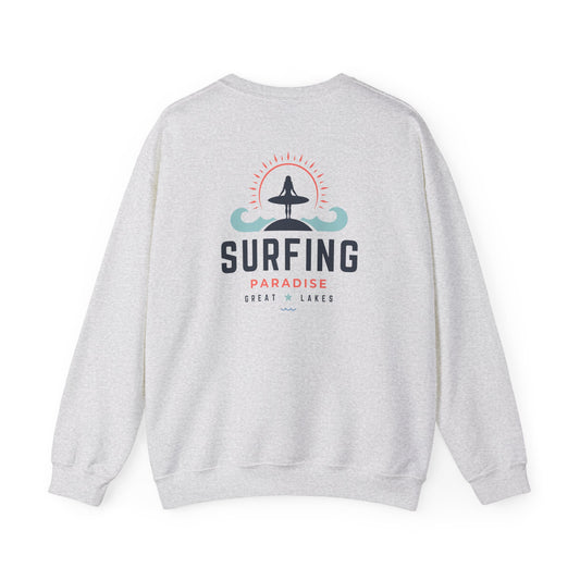 Great Lakes Surfing Paradise Unisex Crewneck Sweatshirt - Great Lakes Surf Fashion