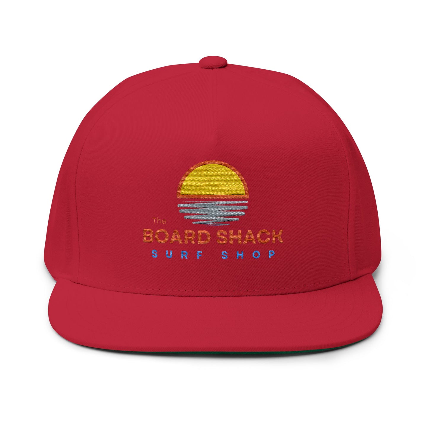 The Board Shack Surf Shop Embroidered Flat Bill Cap