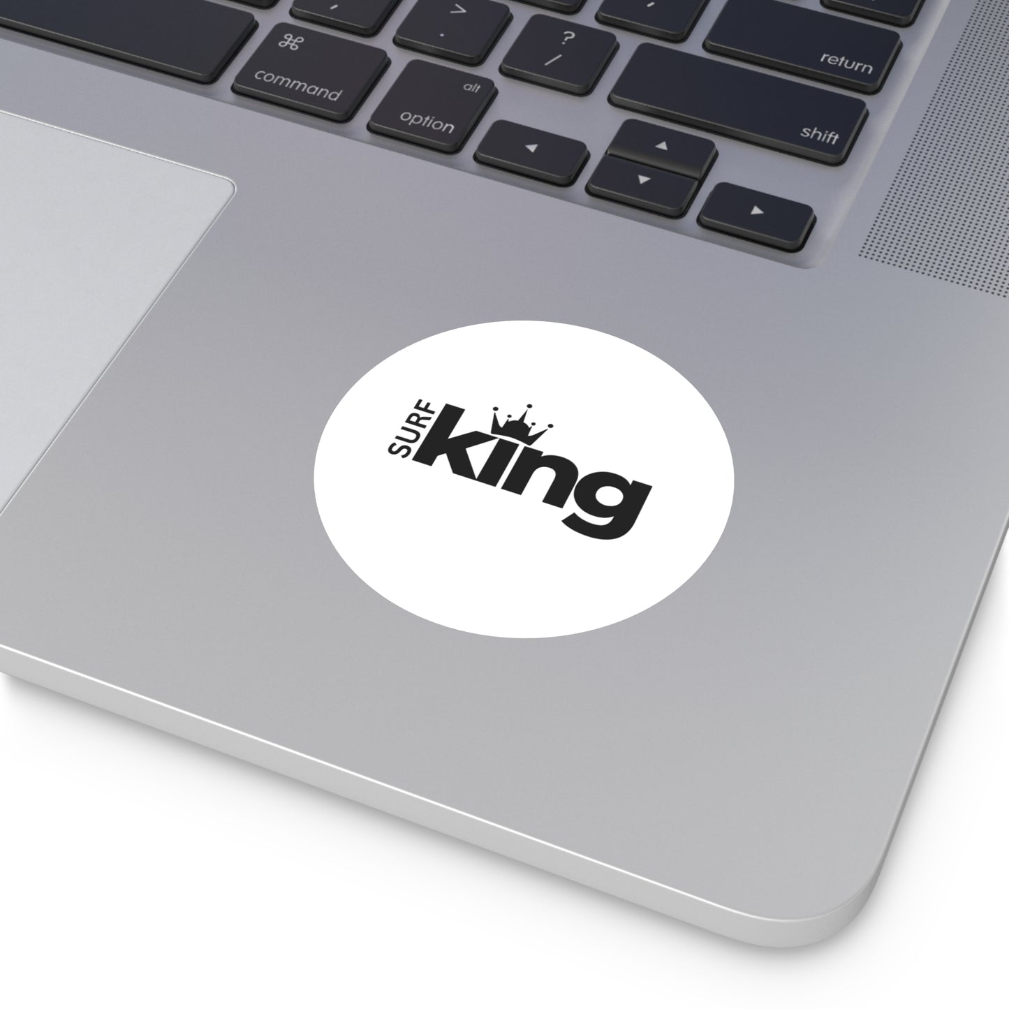Surf King Round Vinyl Sticker — Waterproof Surfboard Decal