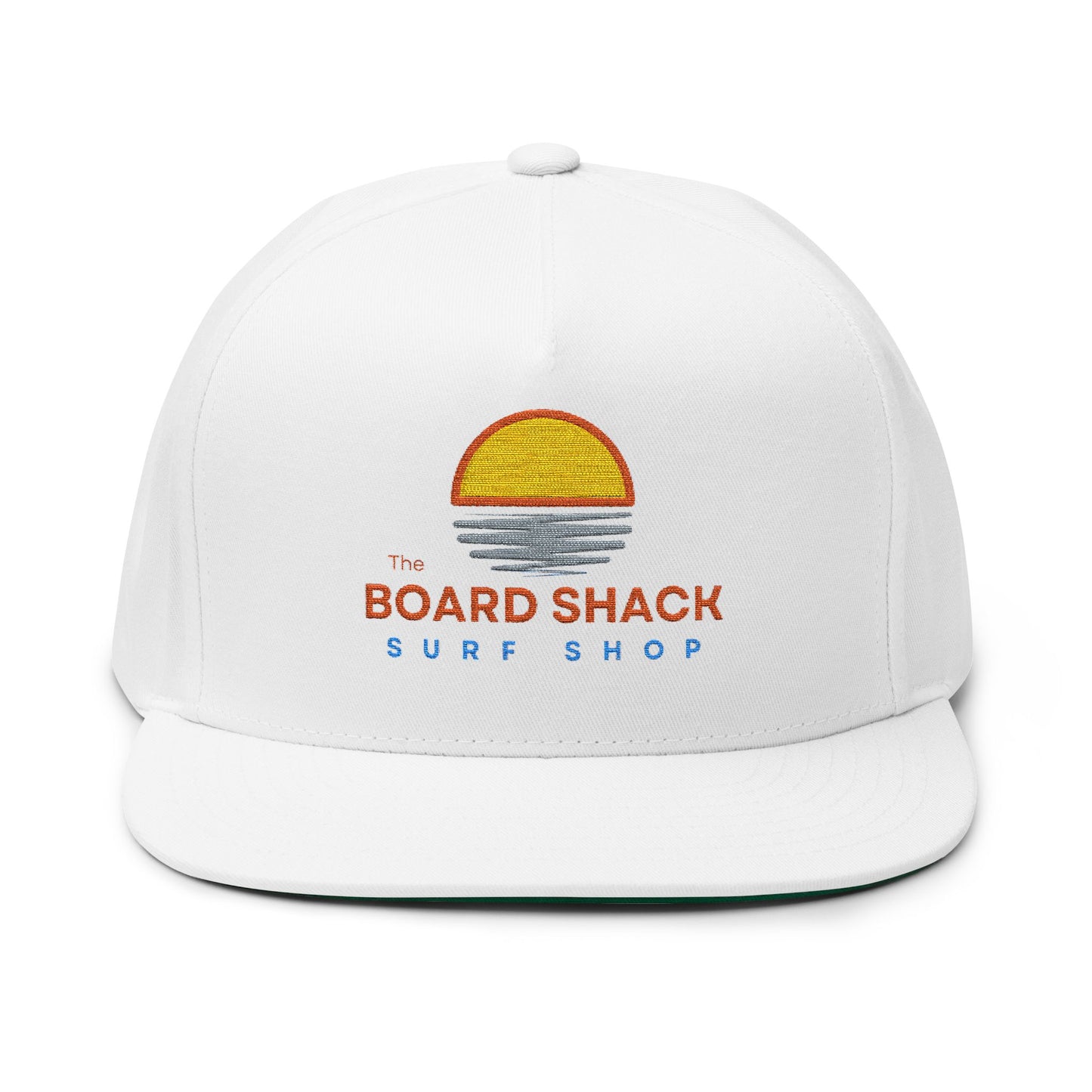 The Board Shack Surf Shop Embroidered Flat Bill Cap
