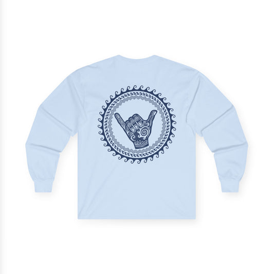 The Board ShackUnisex Long Sleeve Tee with Shaka Design