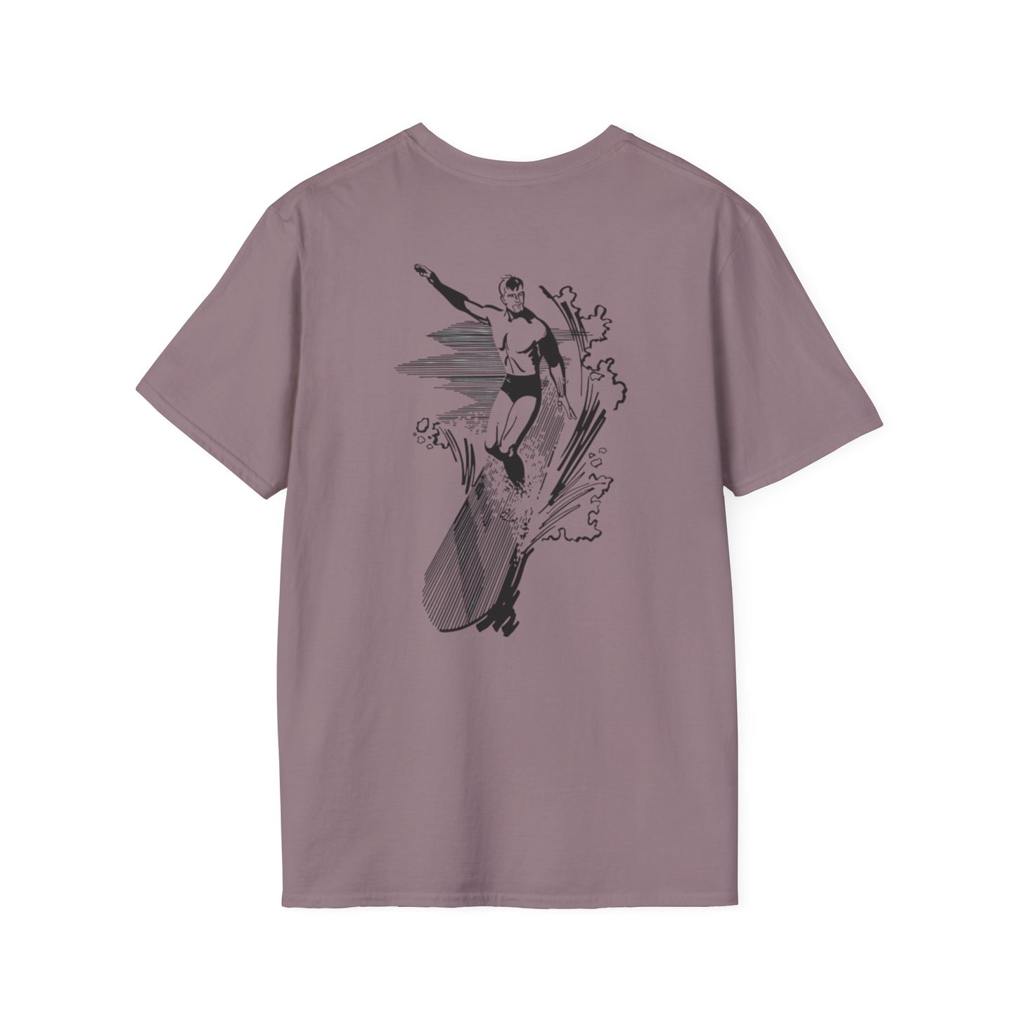 Vector Icon Surfing Unisex Softstyle T-Shirt - Casual Surf Fashion