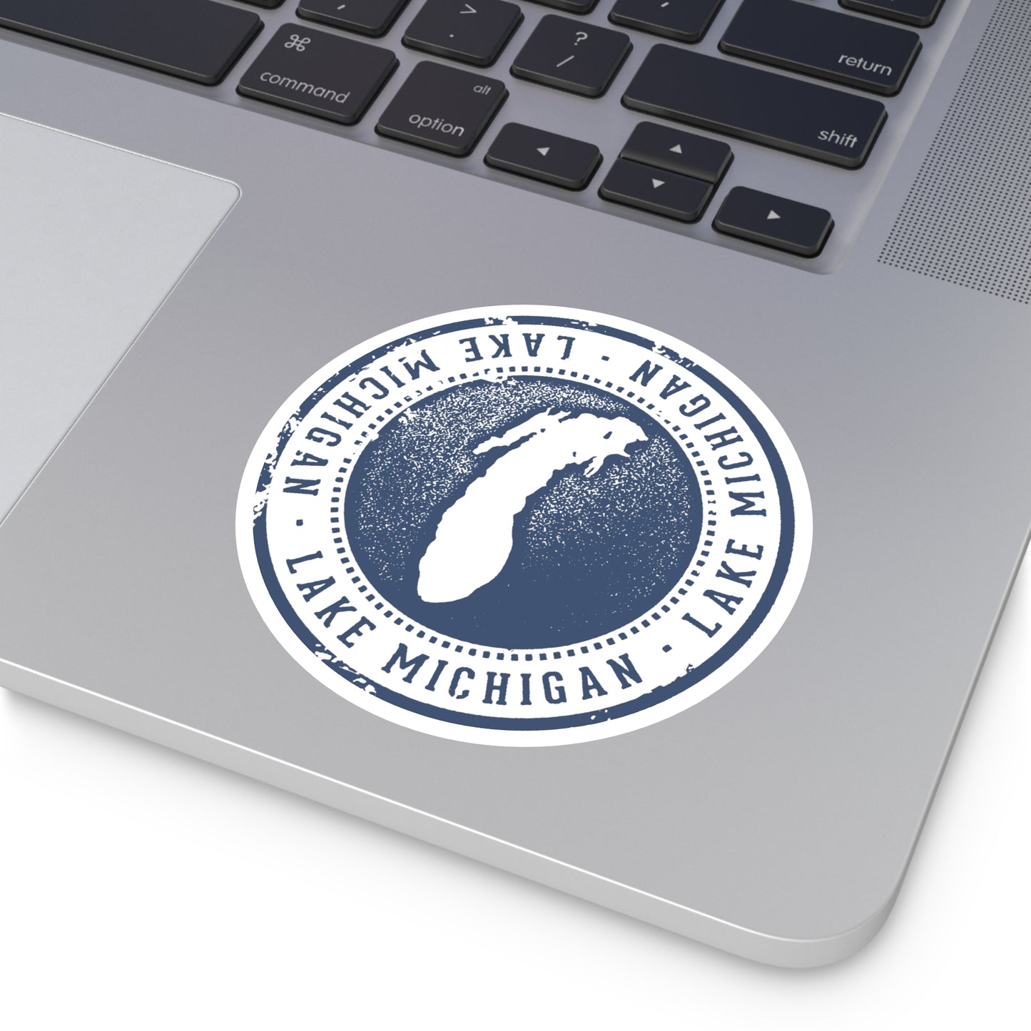 Lake Michigan Round Stickers - Durable Indoor/Outdoor Decals for Nature Lovers