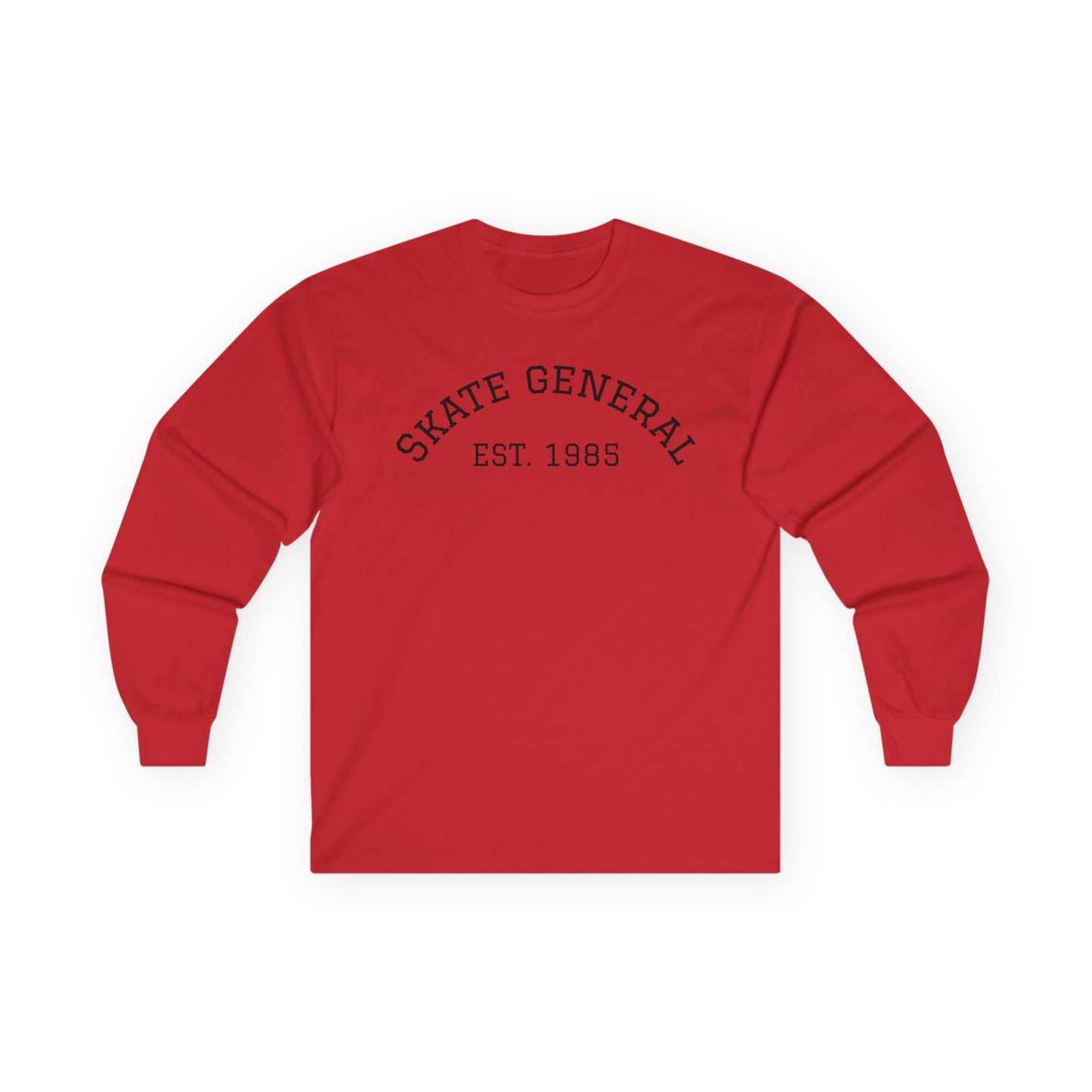 The Board Shack Skate General Long Sleeve Tee - Unisex Retro Skatewear with Skull Design