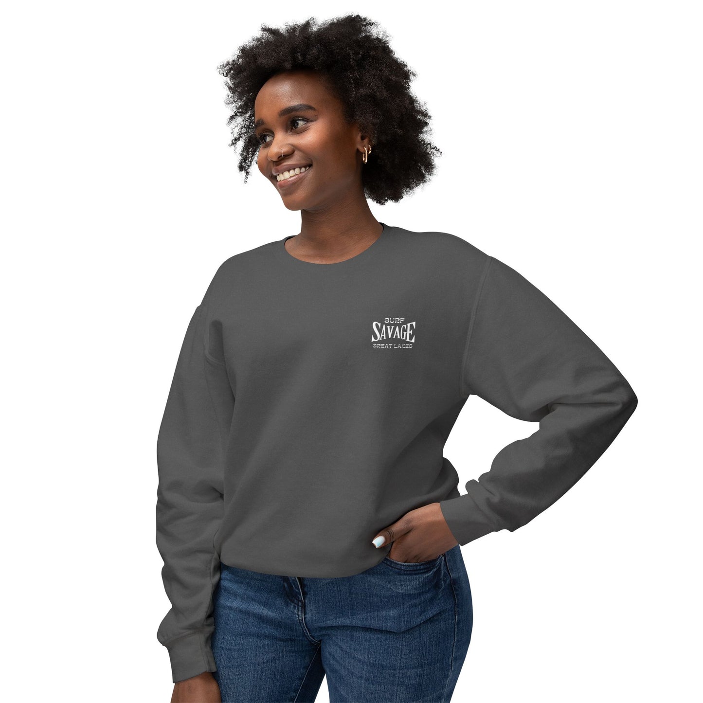 Surf Savage Unisex Crewneck Sweatshirt - Great Lakes Surf Gear
