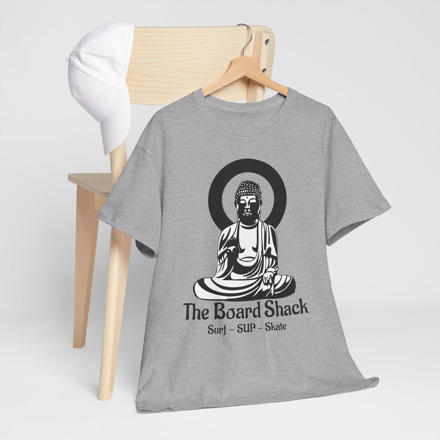 The Board Shack T-Shirt — Zen Buddha Graphic