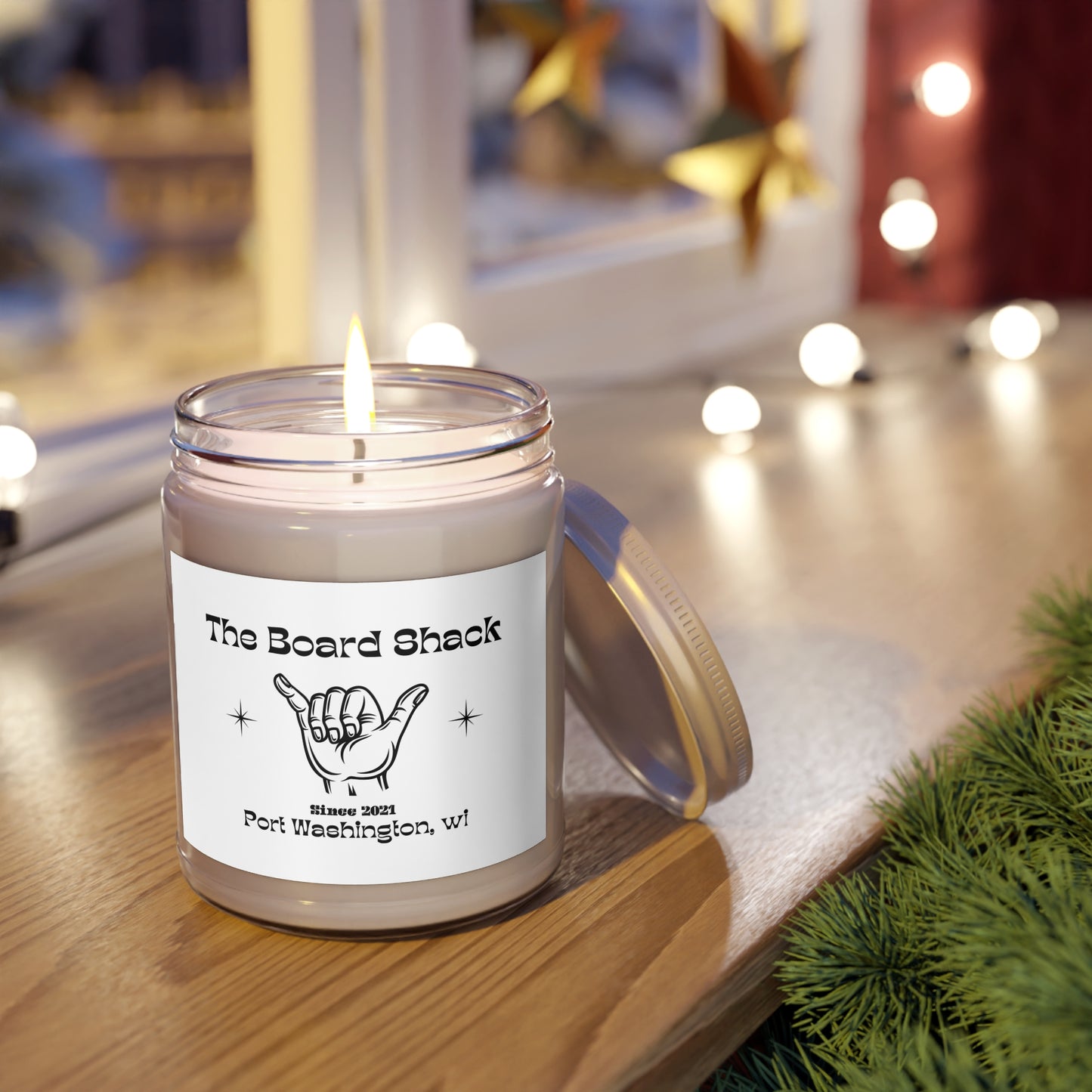 Scented Candles, 9oz - The Board Shack Shaka Logo