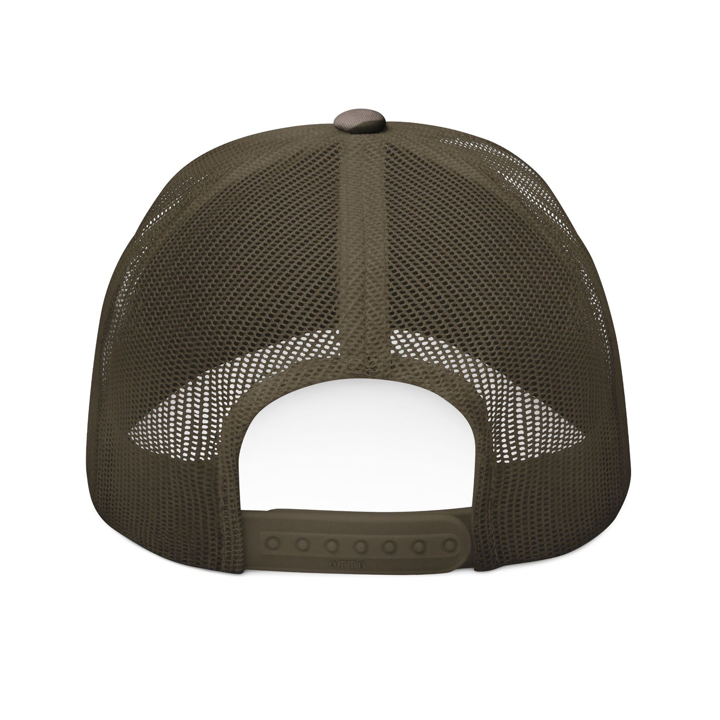 Surf King Camouflage Trucker Hat with Embroidered Skull Patch - Great Lakes Surf Apparel